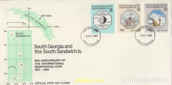 Sellos: 409883 MNH GEORGIA SUR Y SANDWICH SUR 1987 30 ANIVERSARIO DEL A&Ntilde;O GEOFISICO INTERNACIONAL