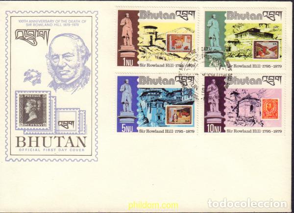 Sellos: 409869 MNH BHUTAN 1980 CENTENARIO DE LA MUERTE DE SIR ROWLAND HILL