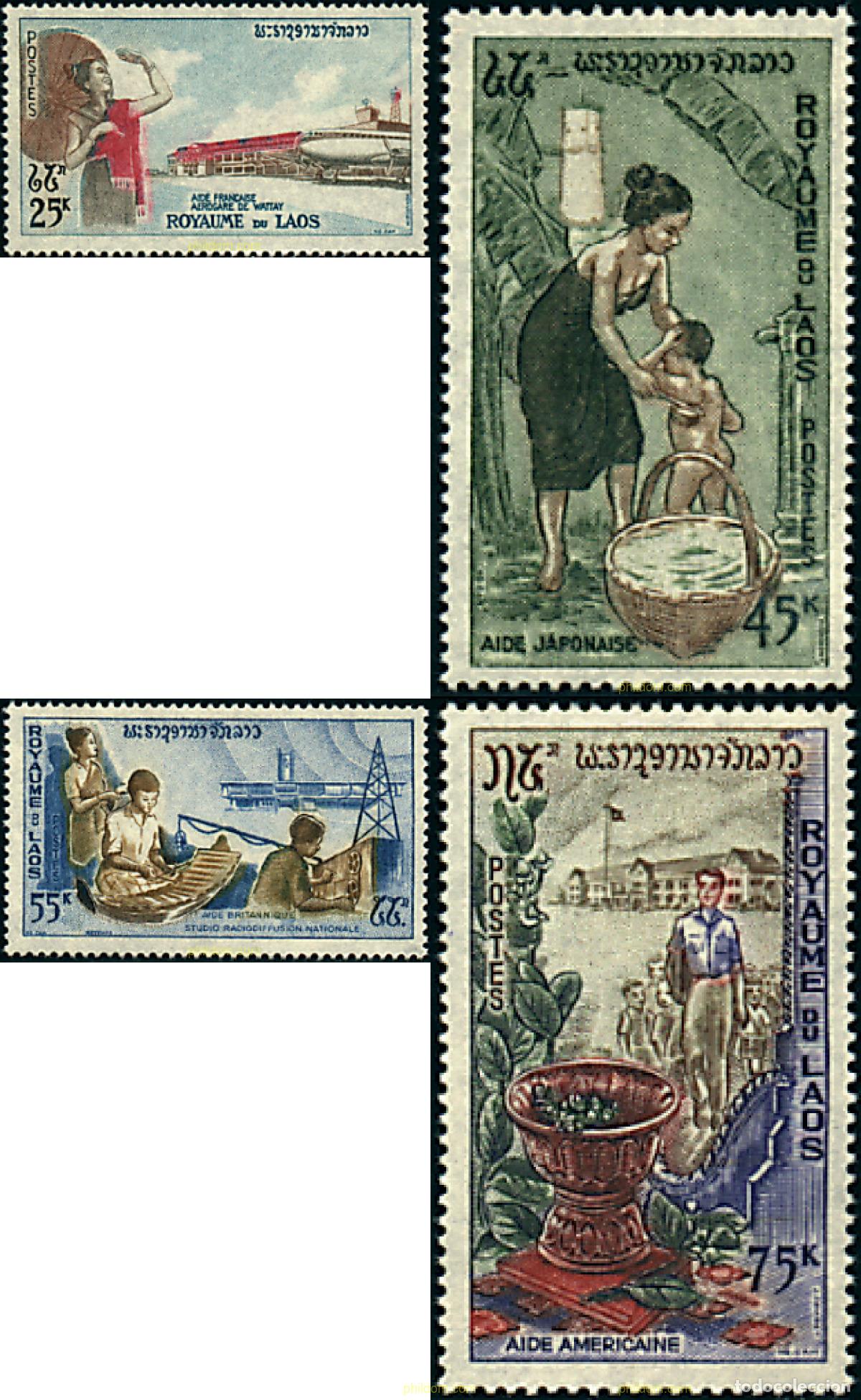 Sellos: 192134 MNH LAOS 1965 AYUDA INTERNACIONAL