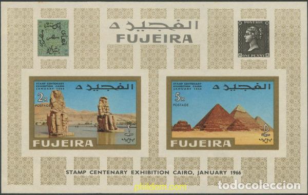Sellos: 18222 MNH FUJEIRA 1966 EXPOSICION FILATELICA DEL CENTENARIO DEL SELLO EGIPCIO