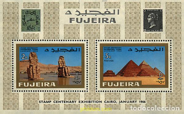 Sellos: 88665 MNH FUJEIRA 1966 EXPOSICION FILATELICA DEL CENTENARIO DEL SELLO EGIPCIO