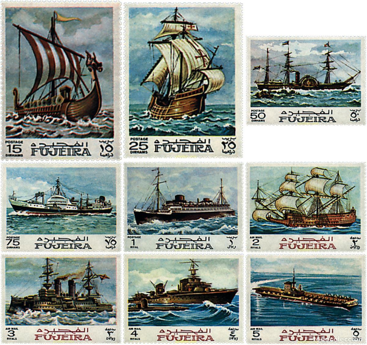 Sellos: 65446 MNH FUJEIRA 1968 BARCOS VELEROS