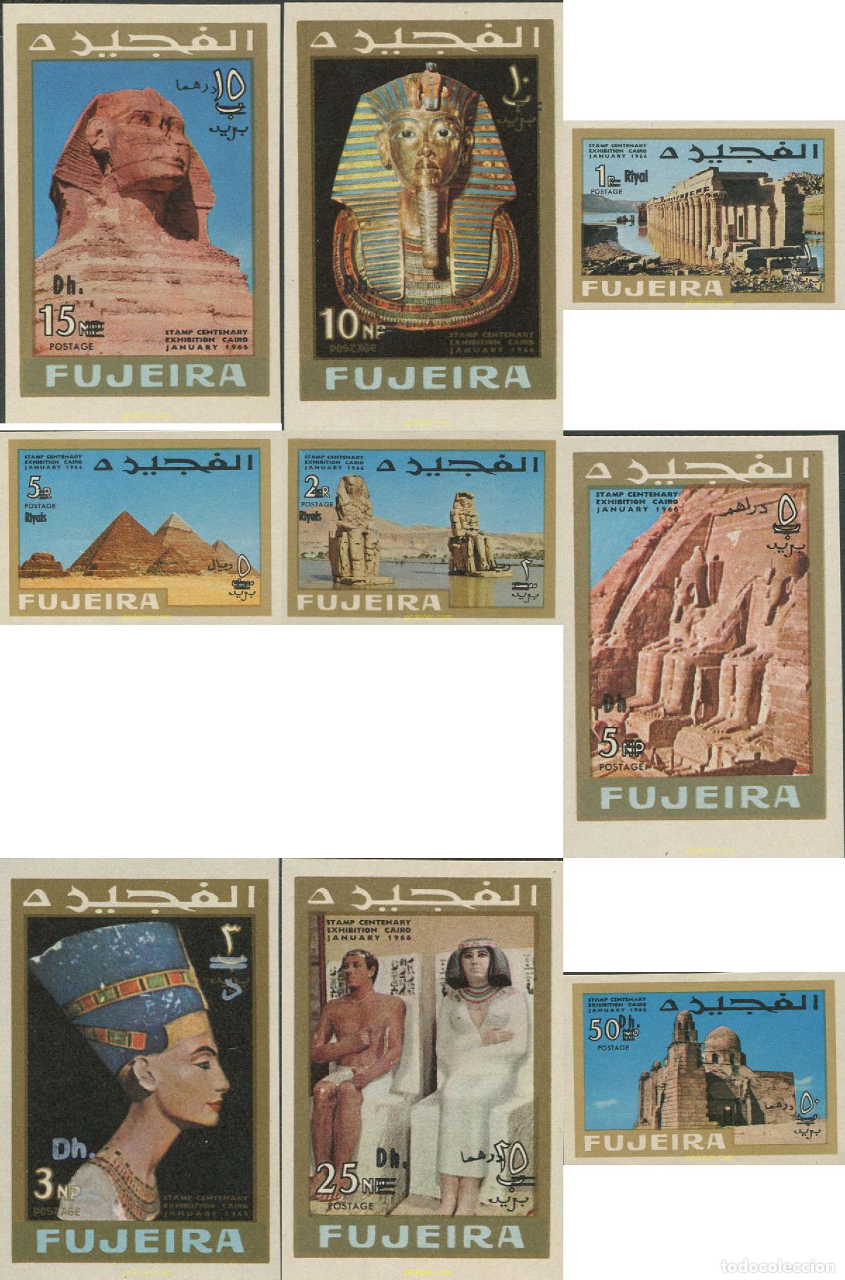 Sellos: 18230 MNH FUJEIRA 1967 SELLOS DE 1966 (EXPOSICION FILATELICA DEL CENTENARIO DEL SELLO EGIPCIO)