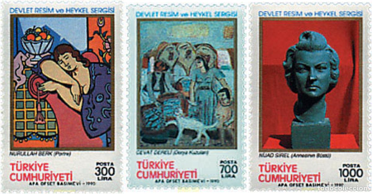 Sellos: 36528 MNH TURQUIA 1990 EXPOSICION NACIONAL DE PINTURA Y ESCULTURA