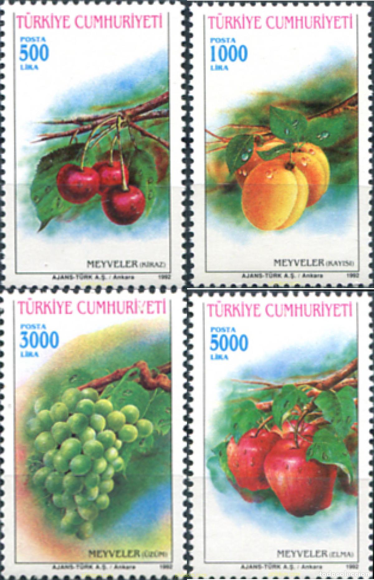 Sellos: 37129 MNH TURQUIA 1992 FRUTOS