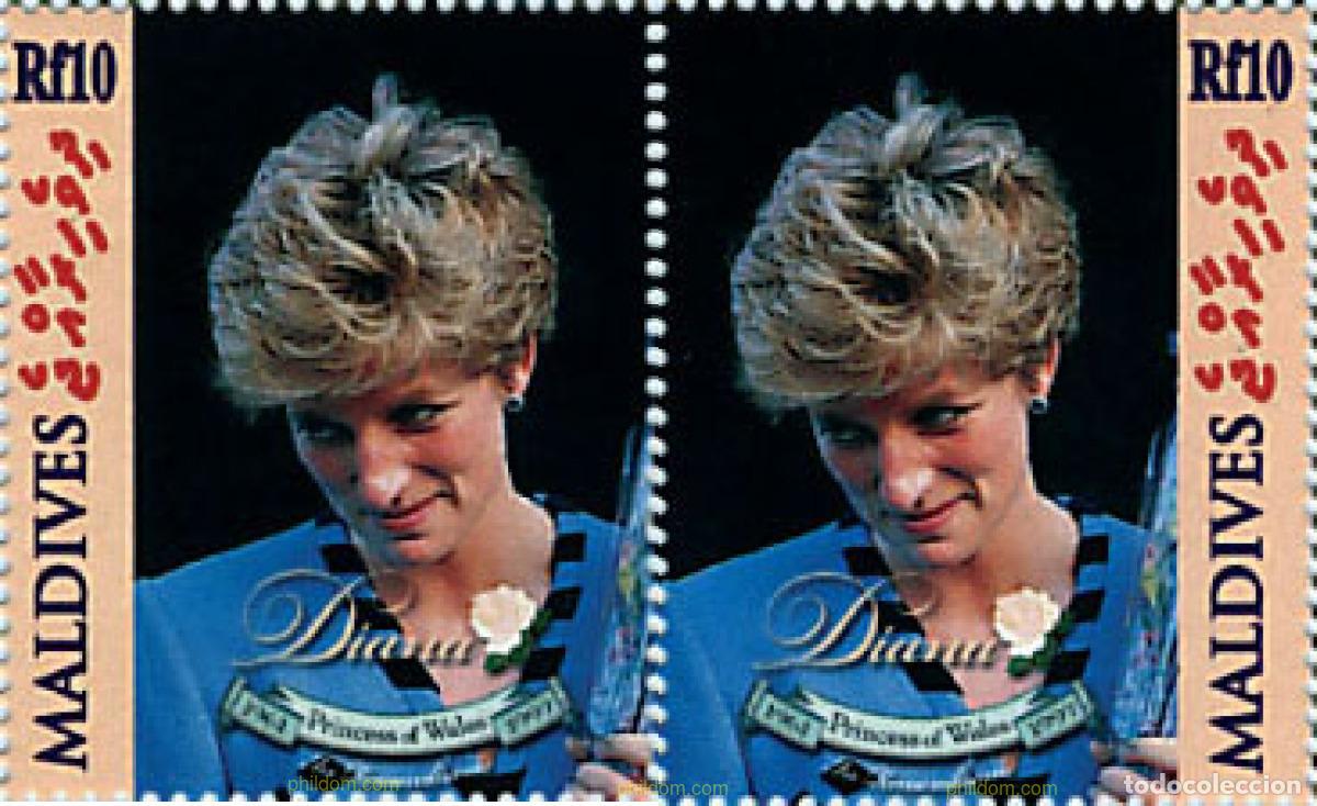 Sellos: 64302 MNH MALDIVAS 1998 1 ANIVERSARIO DE LA MUERTE DE LA PRINCESA DIANA