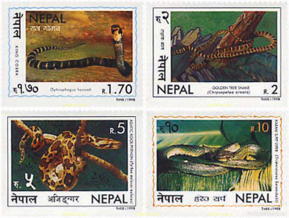 Sellos: 37798 MNH NEPAL 1998 SERPIENTES