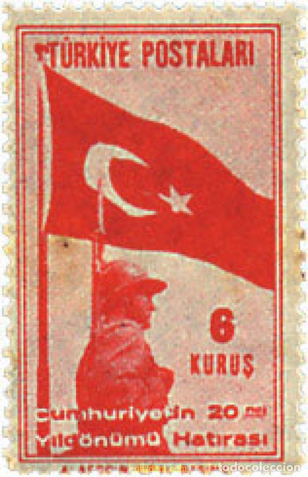 Sellos: 637617 HINGED TURQUIA 1943 20 ANIVERSARIO DE LA REPUBLICA