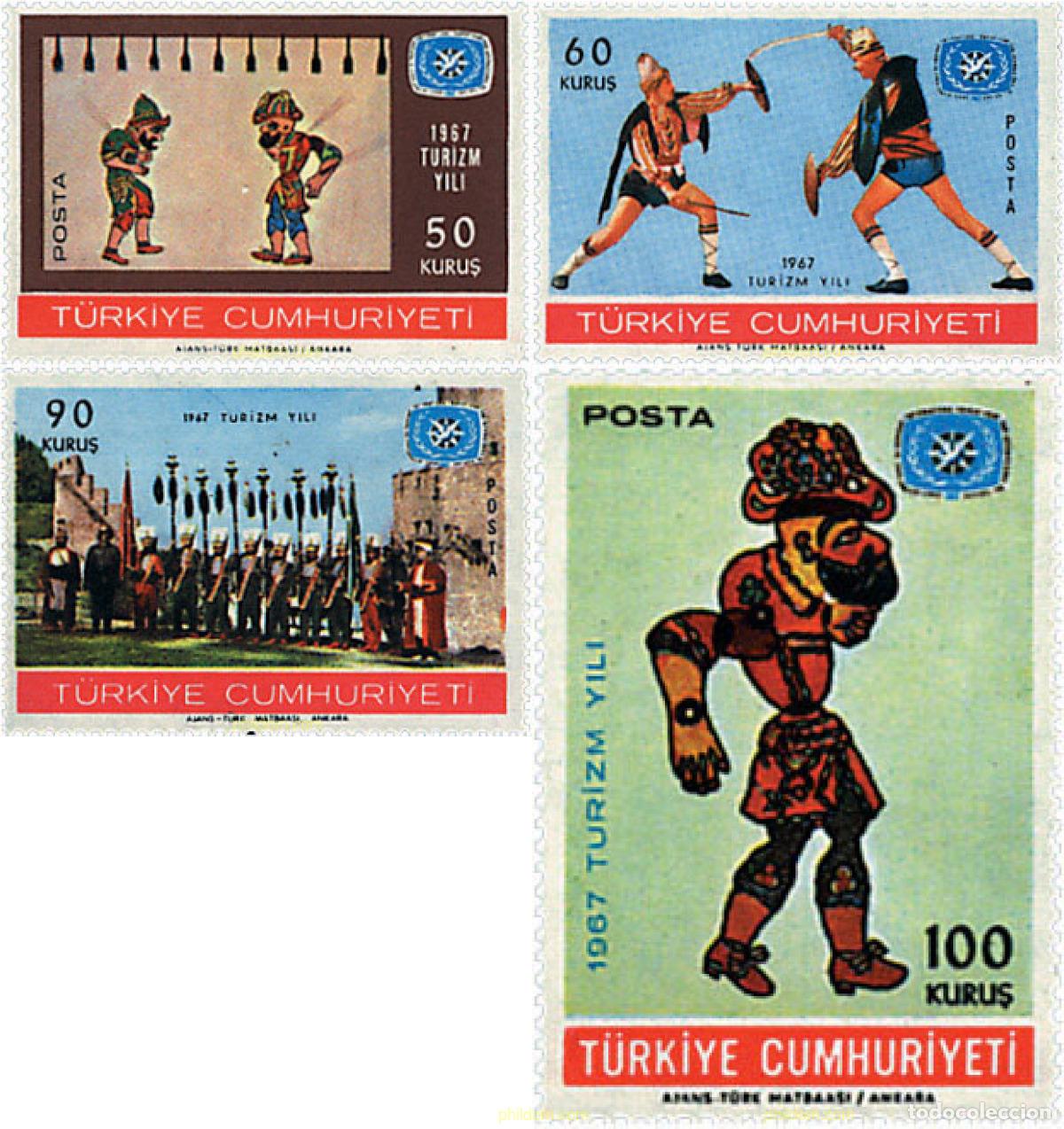 Sellos: 50420 MNH TURQUIA 1967 A&Ntilde;O INTERNACIONAL DEL TURISMO