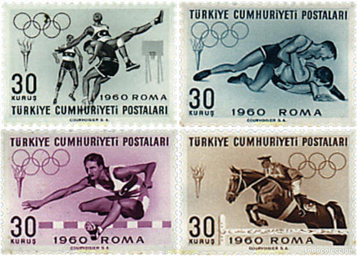 Sellos: 229456 HINGED TURQUIA 1960 17 JUEGOS OLIMPICOS VERANO ROMA 1960