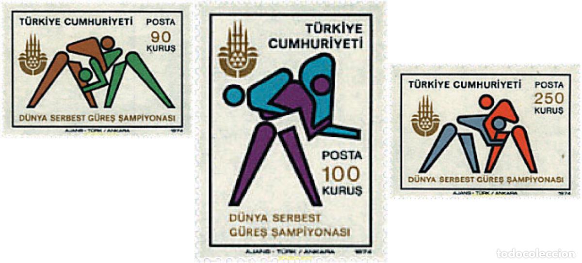 Sellos: 50419 MNH TURQUIA 1974 CAMPEONATOS DEL MUNDO DE LUCHA LIBRE