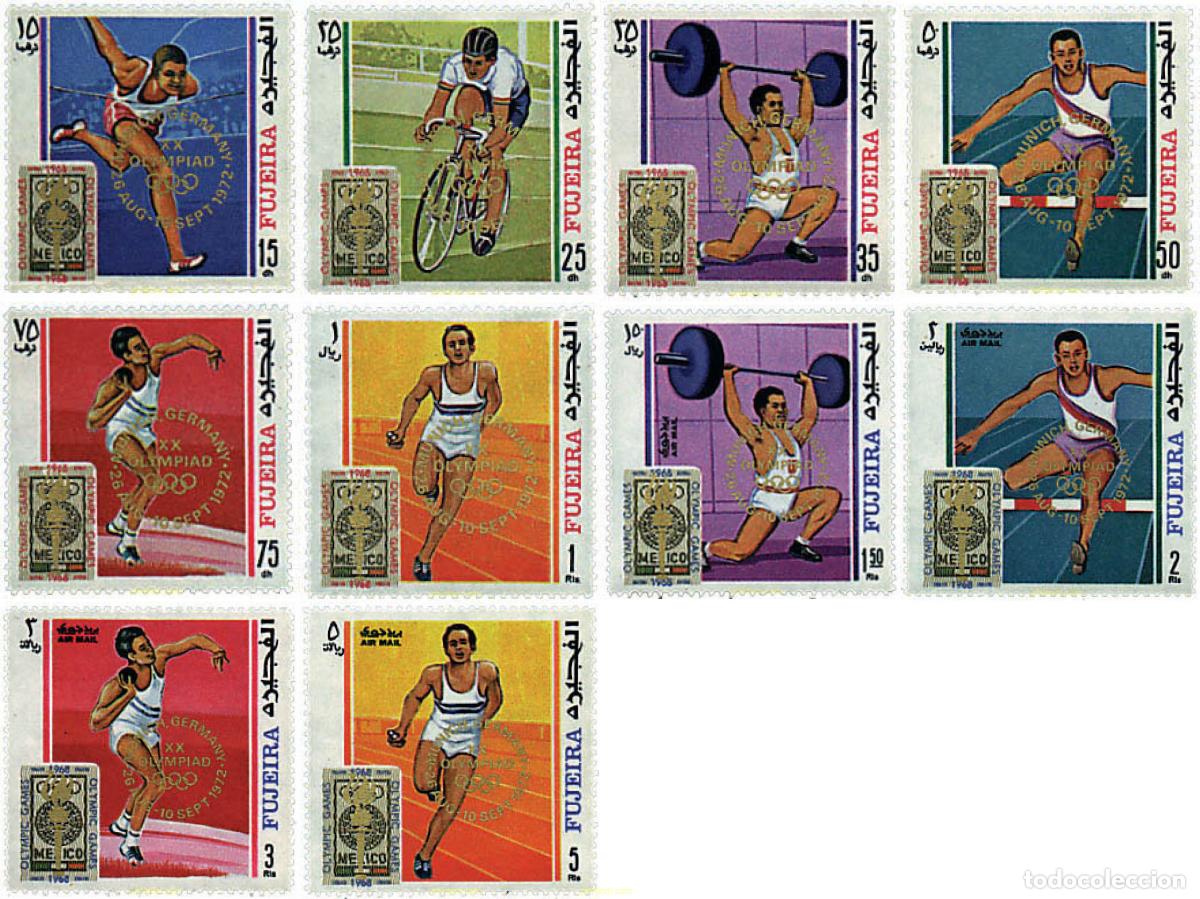 Sellos: 65455 MNH FUJEIRA 1969 20 JUEGOS OLIMPICOS VERANO MUNICH 1972