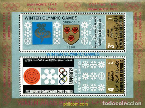 Sellos: 72526 MNH YEMEN. Rep&uacute;blica &aacute;rabe 1968 JUEGOS OLIMPICOS DE INVIERNO