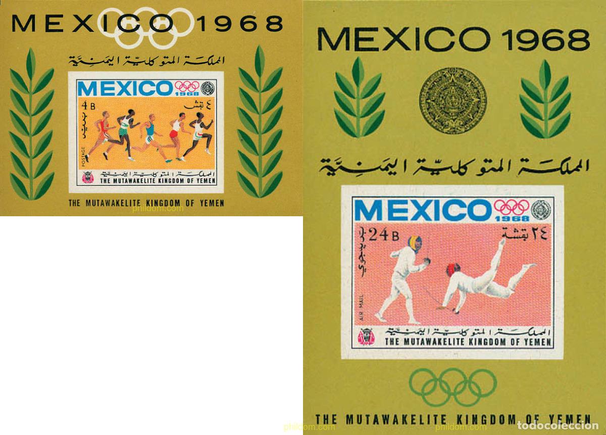 Briefmarken: 259659 MNH YEMEN. Reino 1968 19 JUEGOS OLIMPICOS VERANO MEXICO 1968