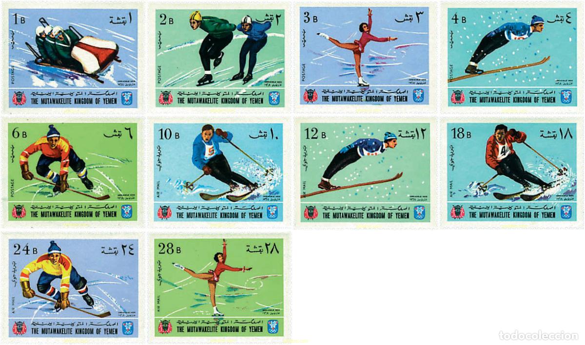 Briefmarken: 72825 MNH YEMEN. Reino 1968 10 JUEGOS OLIMPICOS INVIERNO GRENOBLE 1968