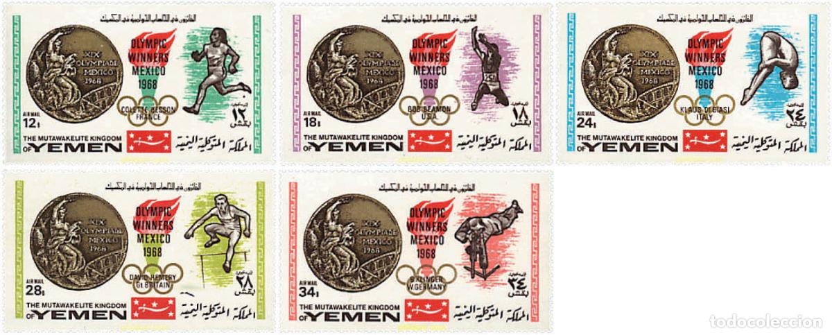 Sellos: 21307 MNH YEMEN. Reino 1968 19 JUEGOS OLIMPICOS VERANO MEXICO 1968