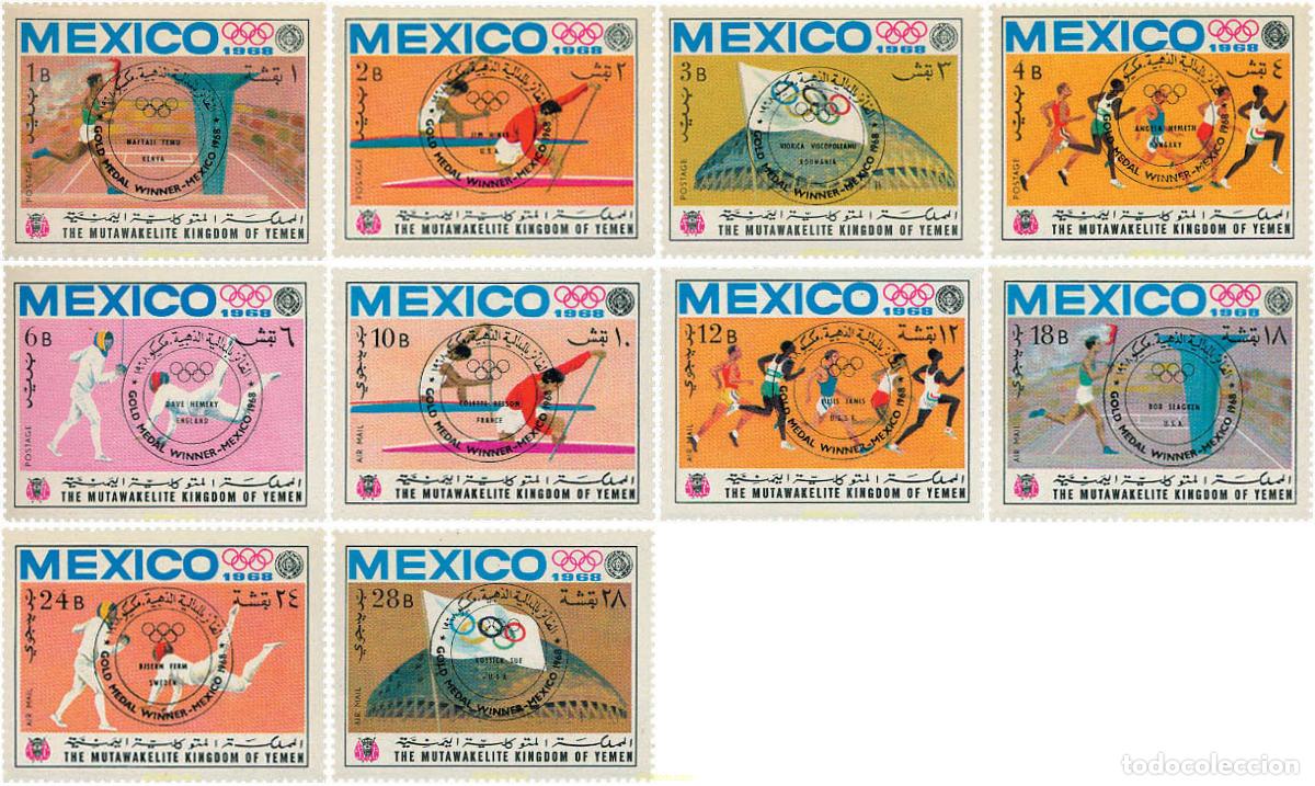 Sellos: 34450 MNH YEMEN. Reino 1968 19 JUEGOS OLIMPICOS VERANO MEXICO 1968