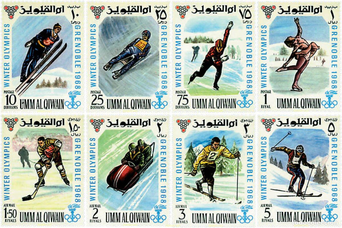 Sellos: 71791 MNH UMM AL QIWAIN 1968 10 JUEGOS OLIMPICOS INVIERNO GRENOBLE 1968