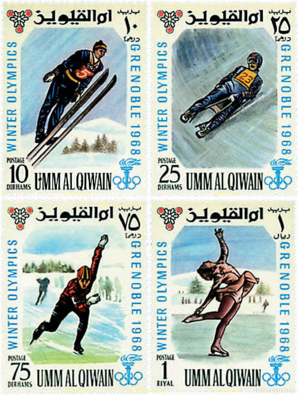 Sellos: 234950 MNH UMM AL QIWAIN 1968 10 JUEGOS OLIMPICOS INVIERNO GRENOBLE 1968