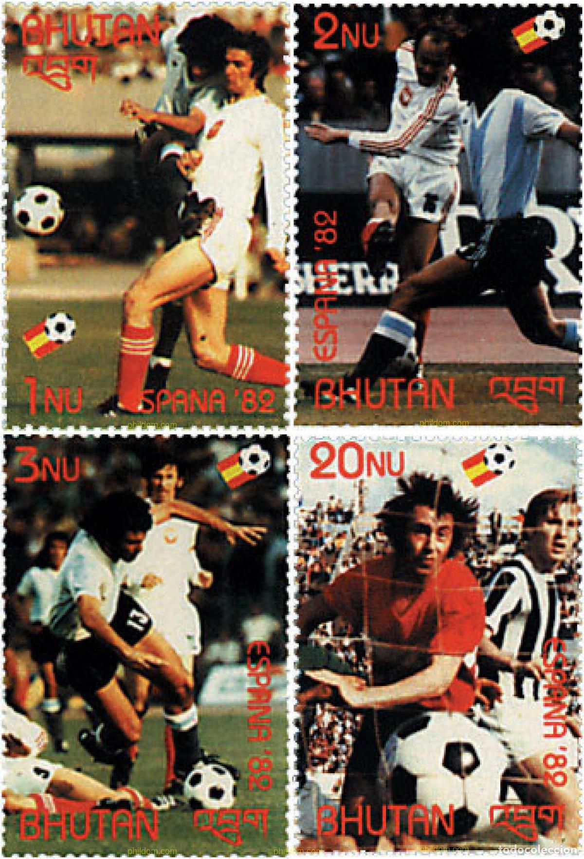 Sellos: 79441 MNH BHUTAN 1982 COPA DEL MUNDO DE FUTBOL. ESPA&Ntilde;A-82