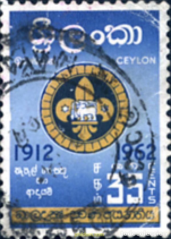 Sellos: 273560 USED CEILAN 1962 50 ANIVERSARIO DEL ESCULTISMO EN CEILAN
