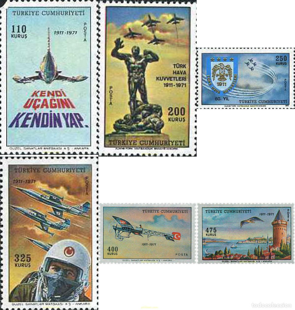 Sellos: 26864 MNH TURQUIA 1971 AVIONES DIVERSOS