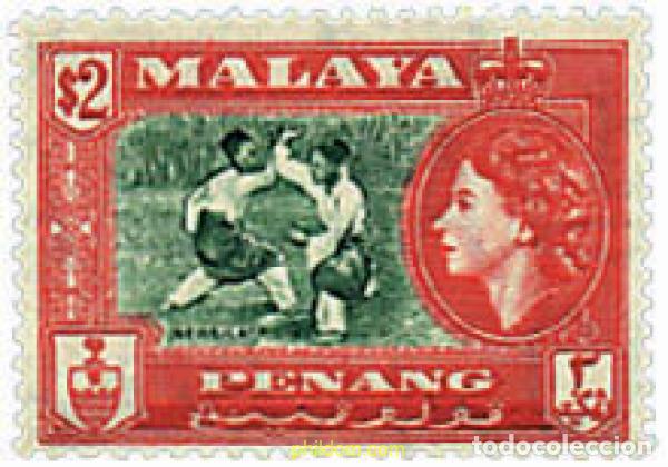 Sellos: 340226 MNH MALASIA. PENANG 1957 SERIE BASICA