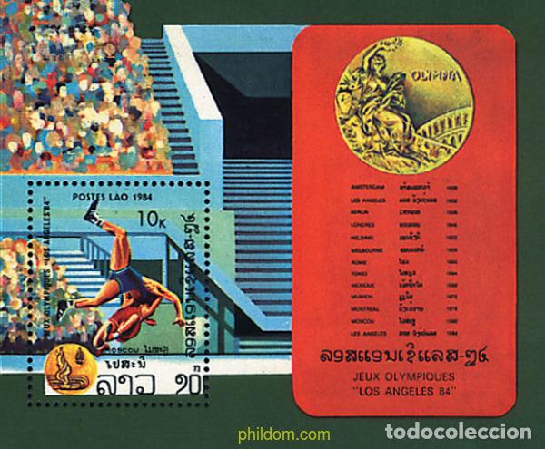 Sellos: 69693 MNH LAOS 1984 23 JUEGOS OLIMPICOS VERANO LOS ANGELES 1984