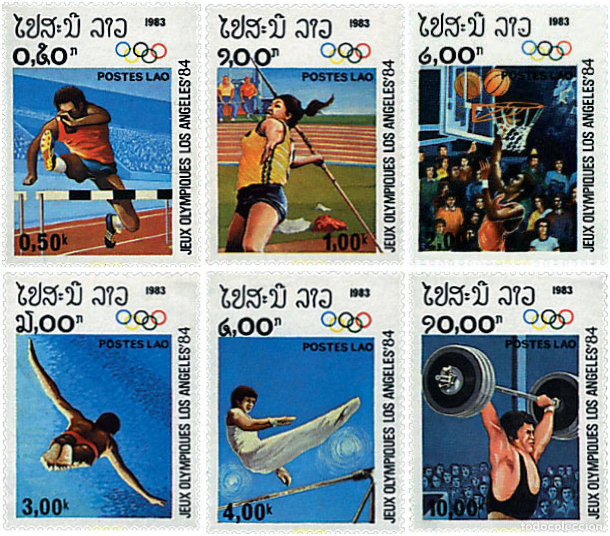 Sellos: 52983 MNH LAOS 1983 23 JUEGOS OLIMPICOS VERANO LOS ANGELES 1984