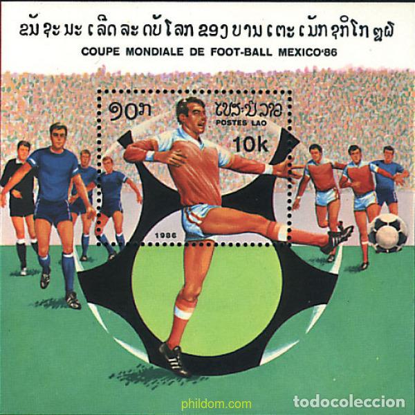 Sellos: 43026 MNH LAOS 1986 COPA DEL MUNDO DE FUTBOL. MEXICO-86