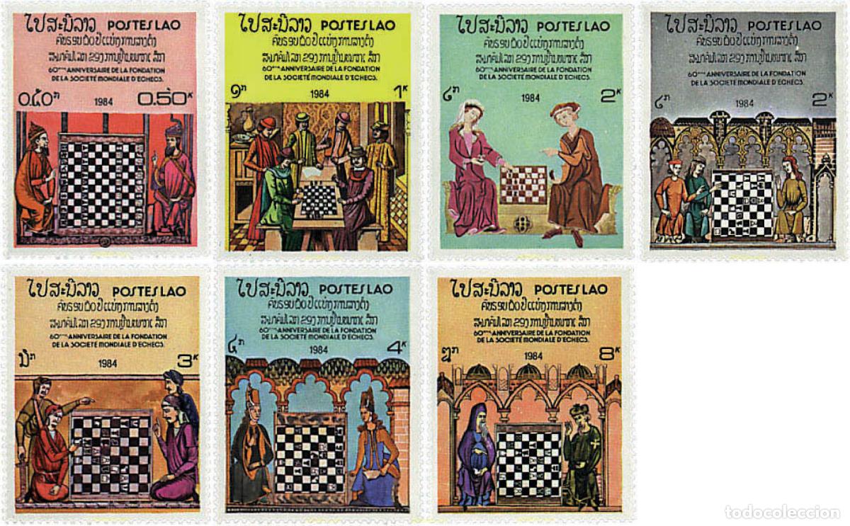 Timbres: 30751 MNH LAOS 1984 60 ANIVERSARIO DE LA FEDERACION INTERNACIONAL DE AJEDREZ