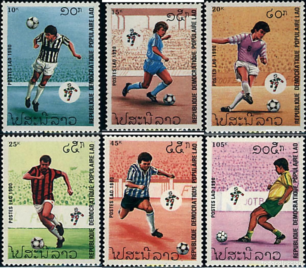 Sellos: 41281 MNH LAOS 1990 COPA DEL MUNDO DE FUTBOL. ITALIA-90