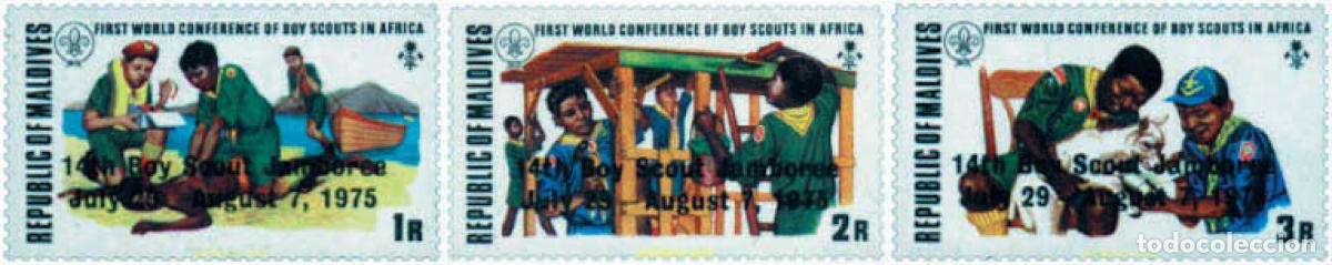 Sellos: 38621 MNH MALDIVAS 1975 14 JAMBOREE MUNDIAL EN NORUEGA