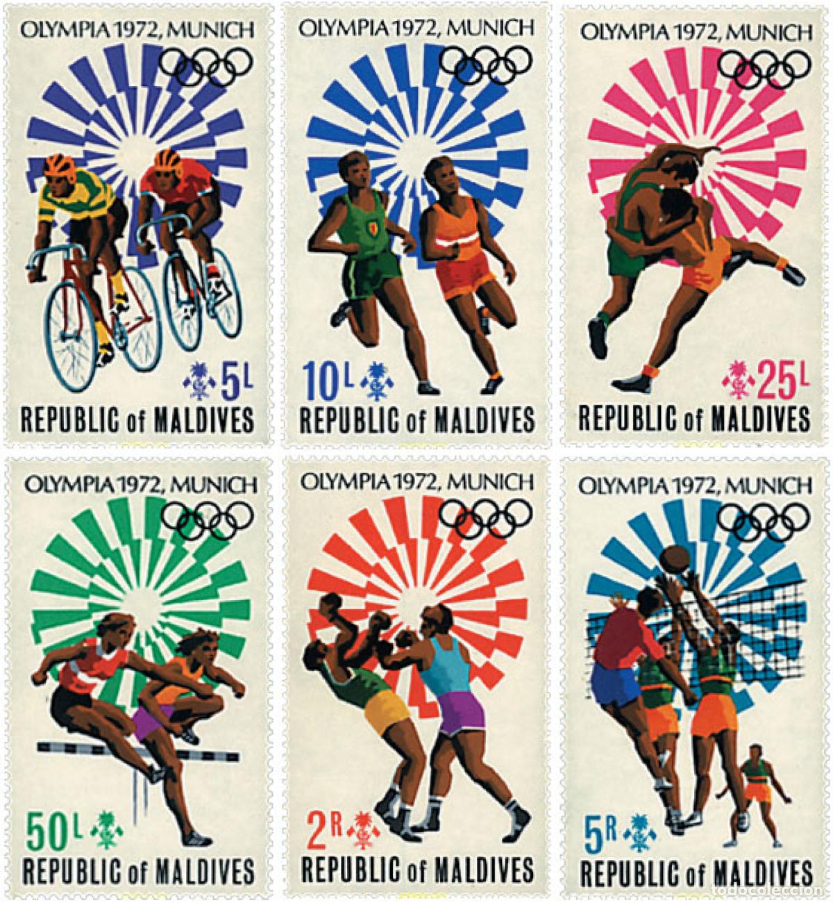 Sellos: 68495 MNH MALDIVAS 1972 20 JUEGOS OLIMPICOS VERANO MUNICH 1972