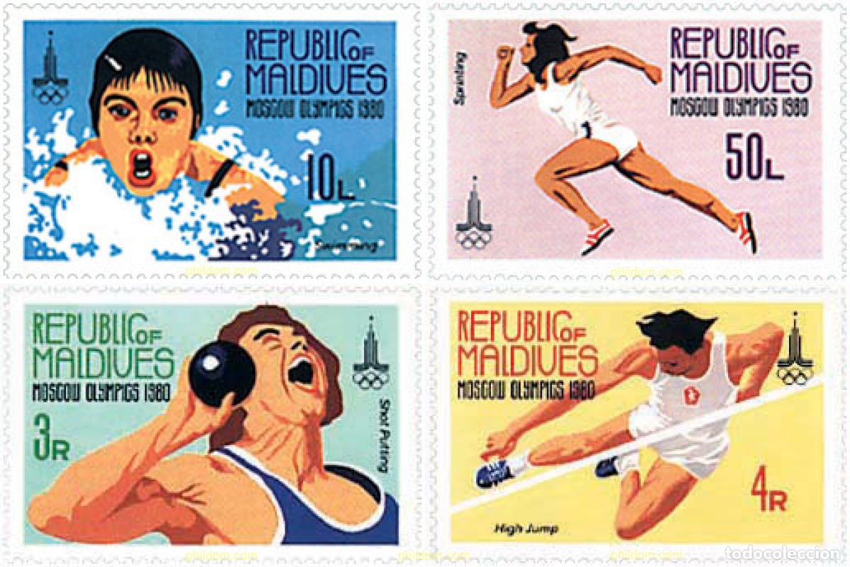 Sellos: 27333 MNH MALDIVAS 1980 22 JUEGOS OLIMPICOS VERANO MOSCU 1980