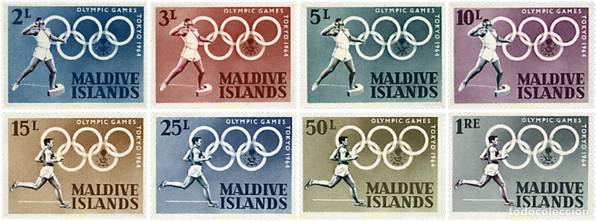 Sellos: 50411 MNH MALDIVAS 1964 18 JUEGOS OLIMPICOS VERANO TOKIO 1964