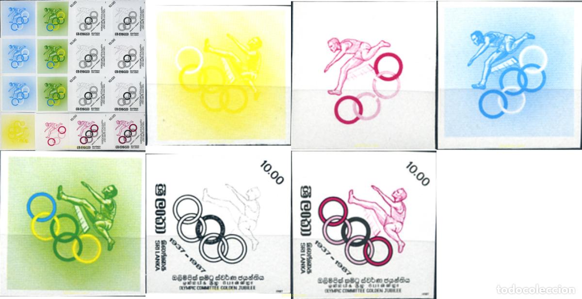 Sellos: 245514 MNH SRI LANKA 1987 50 ANIVERSARIO DEL COMITE OLIMPICO NACIONAL