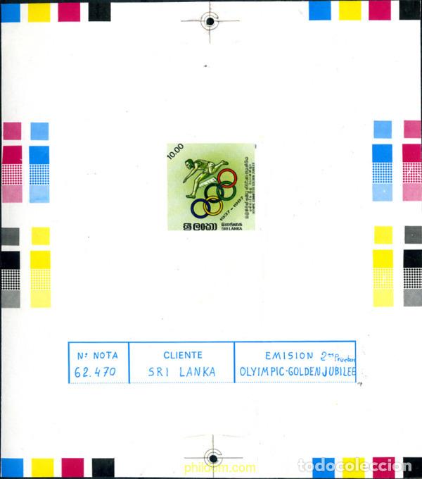 Sellos: 273040 MNH SRI LANKA 1987 50 ANIVERSARIO DEL COMITE OLIMPICO NACIONAL