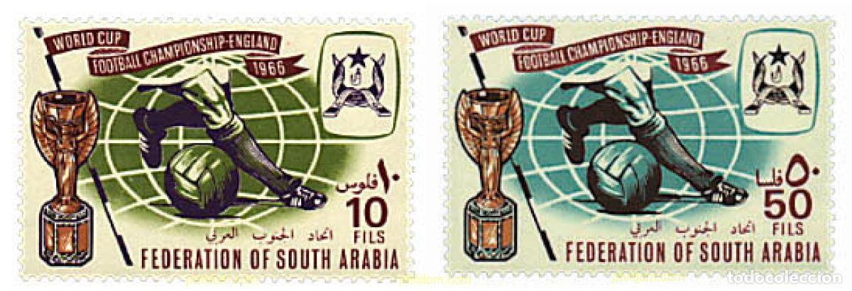 Sellos: 29187 MNH ARABIA DEL SUR 1966 COPA DEL MUNDO DE FUTBOL. INGLATERRA-66