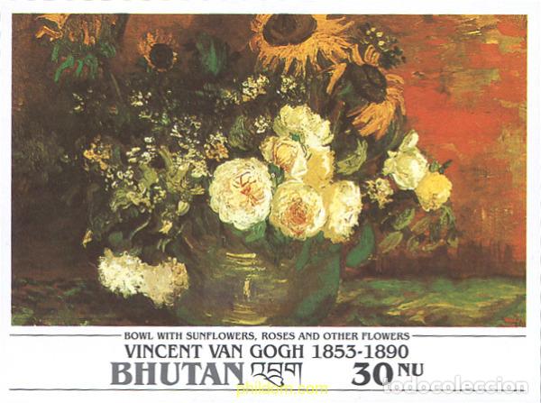 Sellos: 292812 MNH BHUTAN 1991 CENTENARIO DE LA MUERTE DE VINCENT VAN GOGH