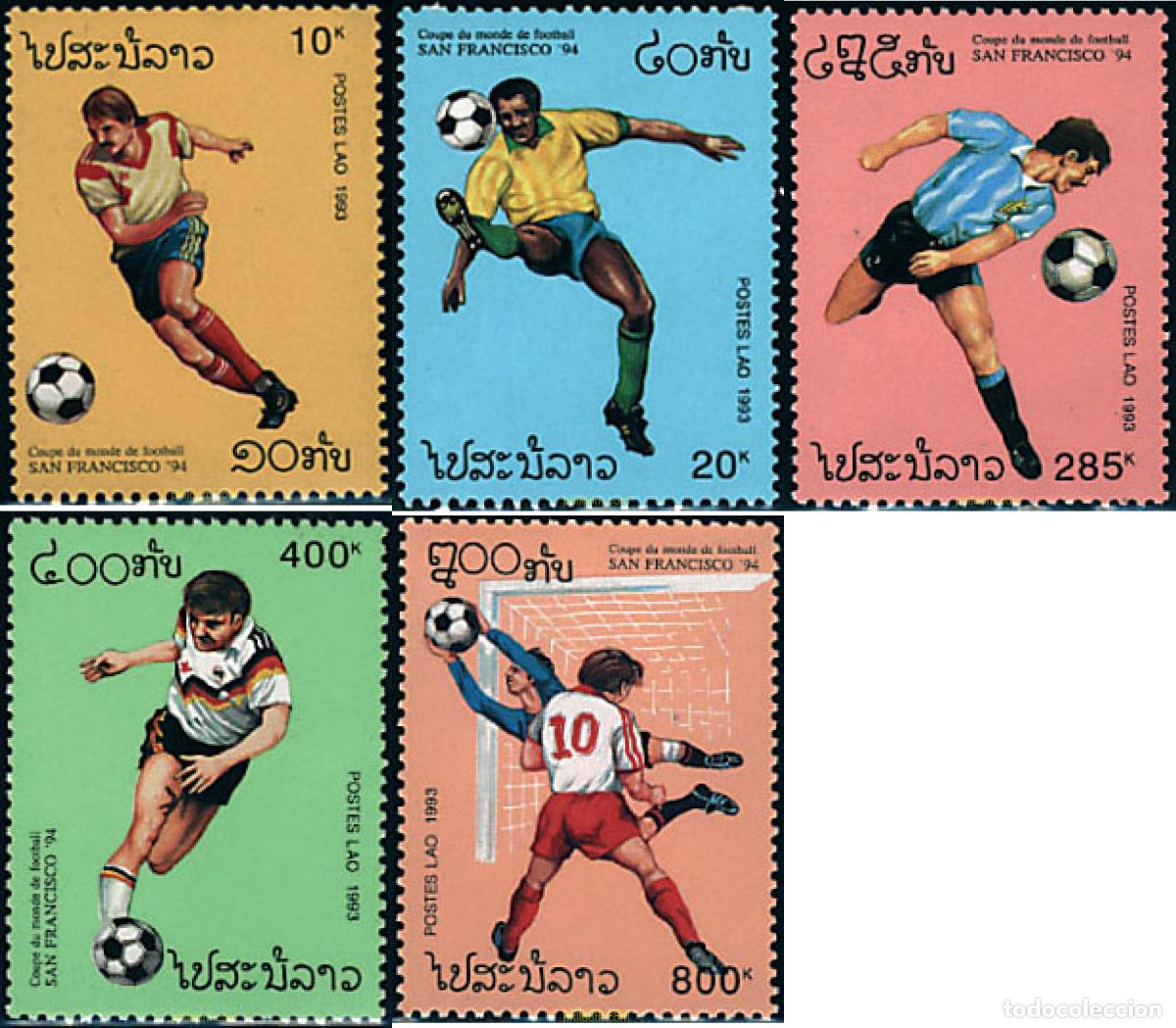 Sellos: 28047 MNH LAOS 1993 COPA DEL MUNDO DE FUTBOL. USA-94