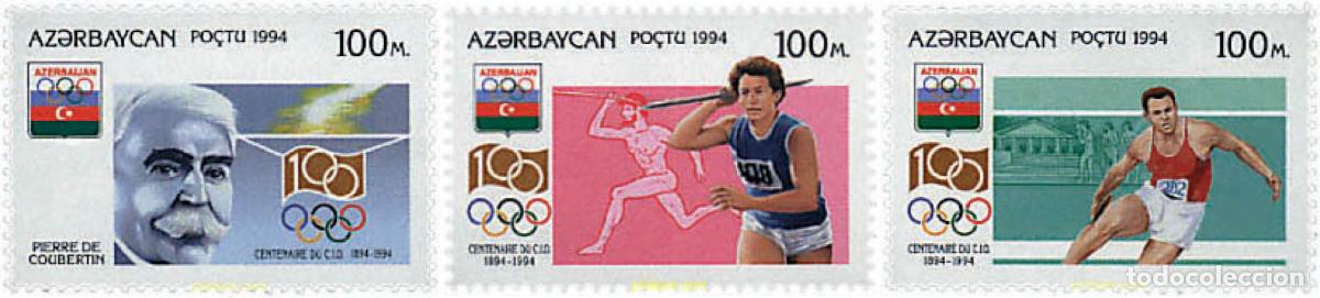 Sellos: 83844 MNH AZERBAIYAN 1994 CENTENARIO DEL COMITE OLIMPICO INTERNACIONAL