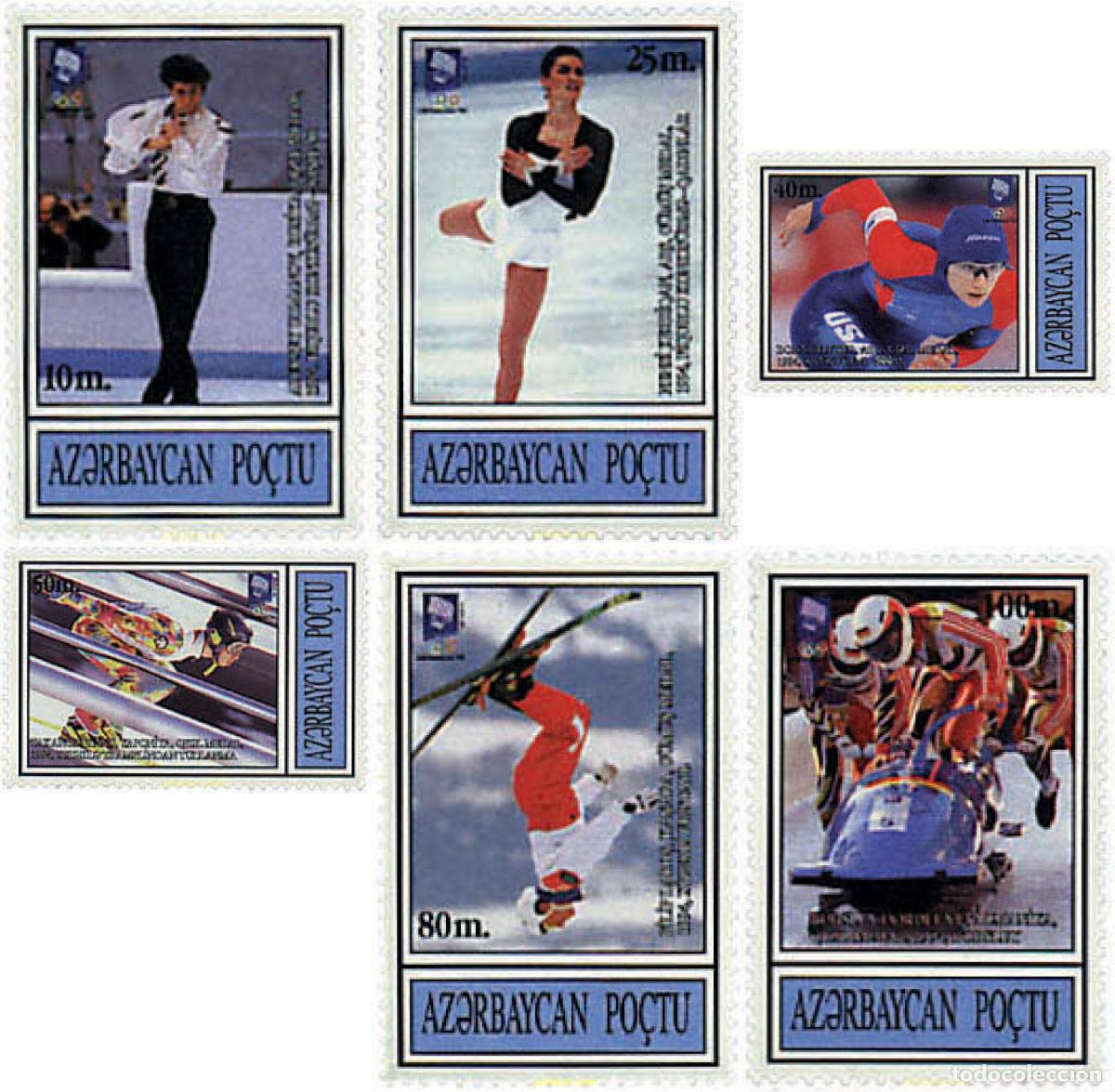 Sellos: 83691 MNH AZERBAIYAN 1995 17 JUEGOS OLIMPICOS INVIERNO LILLEHAMMER 1994 - MEDALLAS