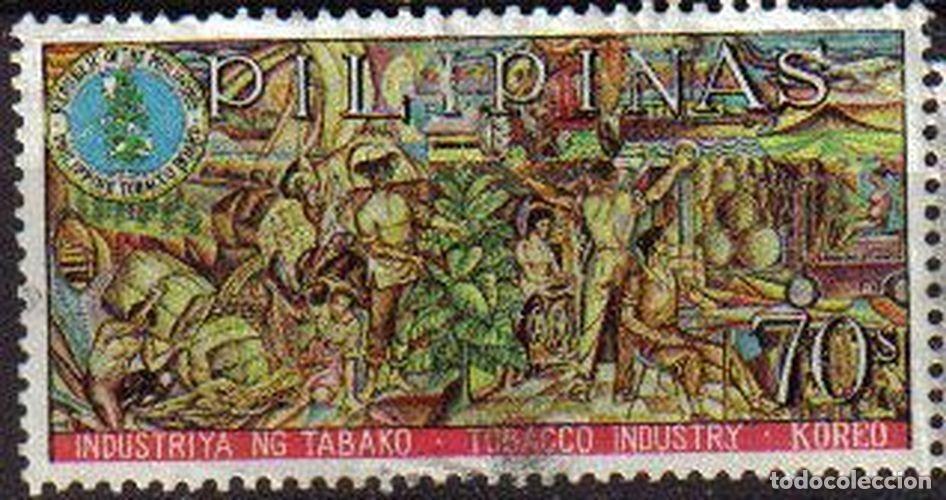 Sellos: Filipinas 1968 Scott 995 Sello &ordm; Industria del Tabaco Michel 855 Yvert 700 Stamp Timbre Philippines