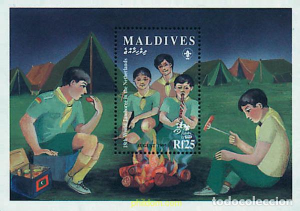 Sellos: 38343 MNH MALDIVAS 1995 18 JAMBOREE MUNDIAL EN HOLANDA