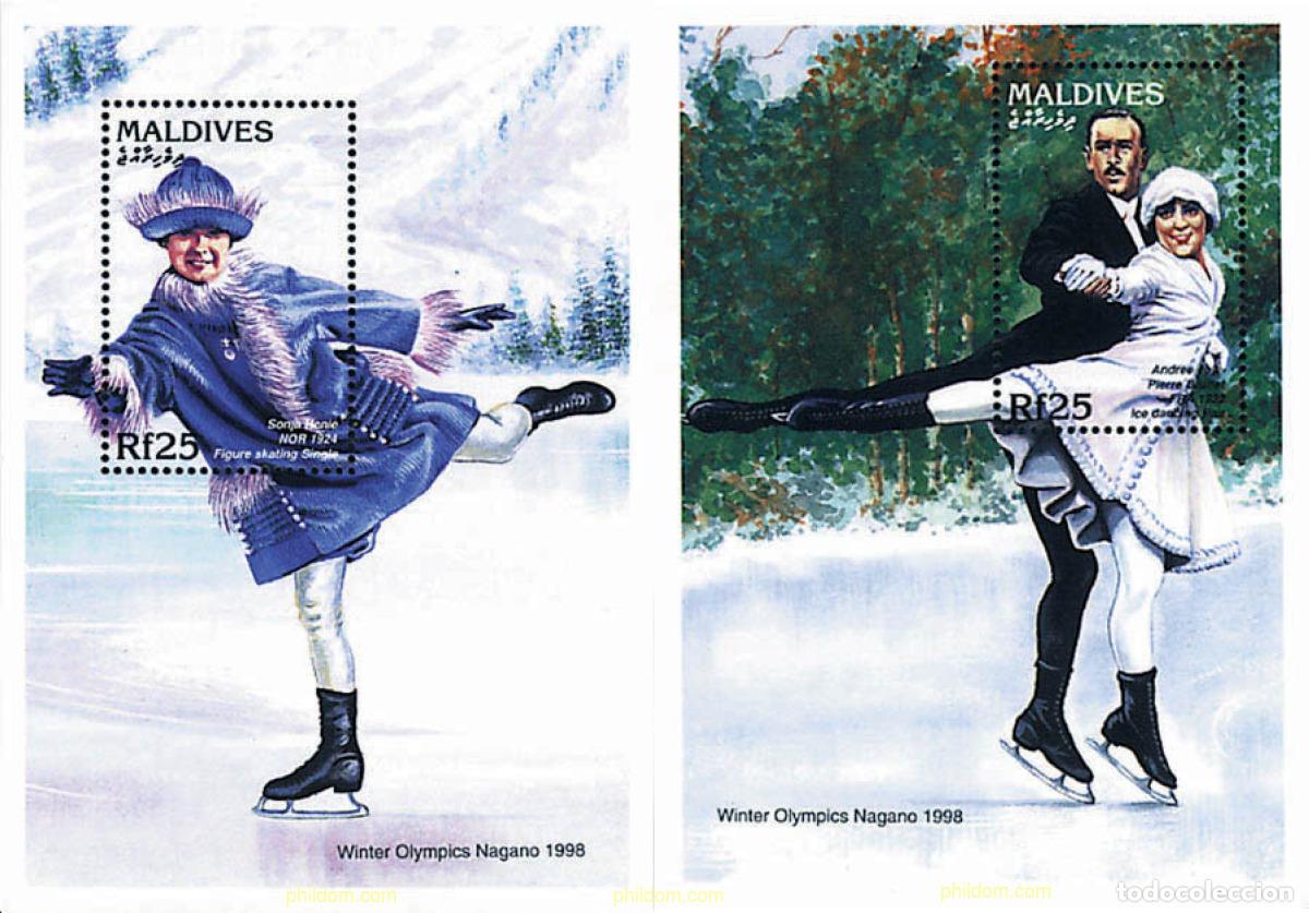 Sellos: 72425 MNH MALDIVAS 1997 18 JUEGOS OLIMPICOS DE INVIERNO NAGANO 1998