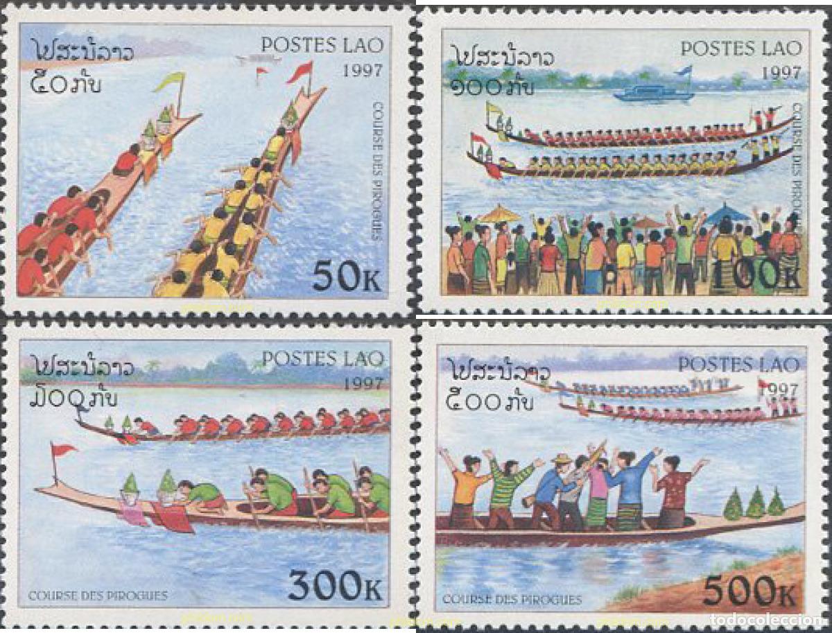 Sellos: 41303 MNH LAOS 1997 CARRERAS DE PIRAG&Uuml;AS