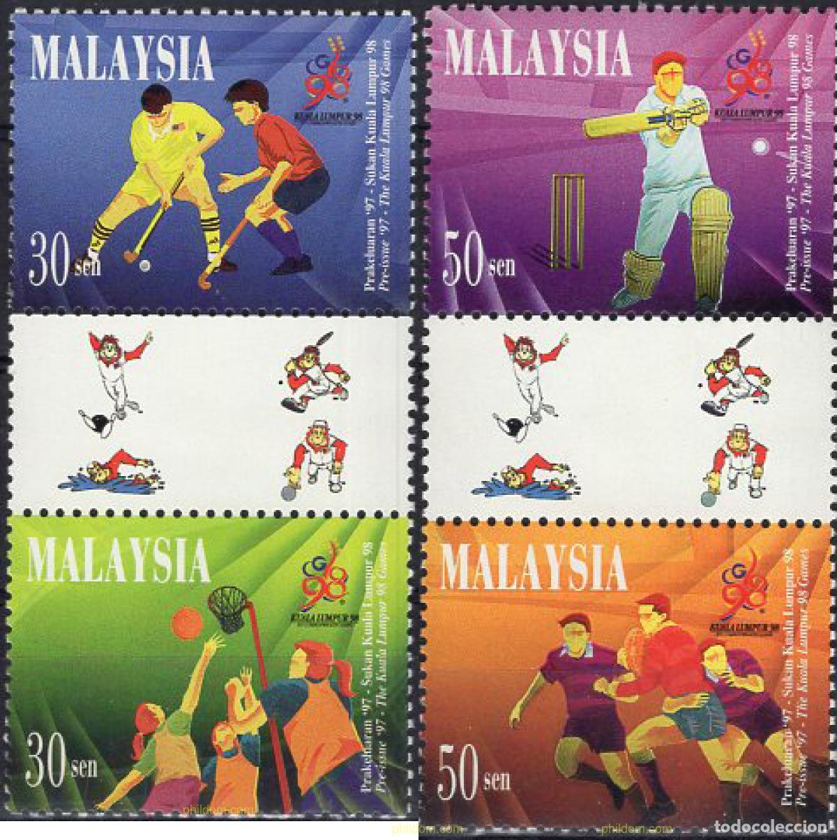 Sellos: 666727 MNH MALASIA 1997 16 JUEGOS DEPORTIVOS DE LA COMMONWEALTH EN KUALA LUMPUR