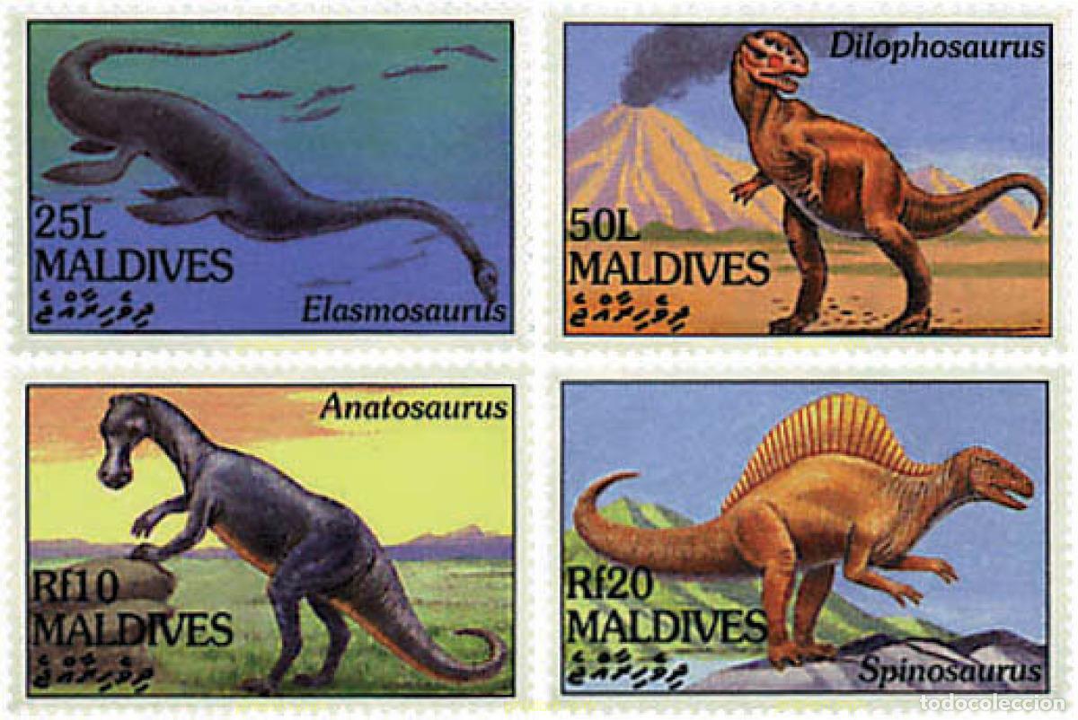 Sellos: 220938 MNH MALDIVAS 1994 FAUNA PREHISTORICA