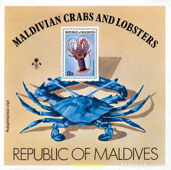 Sellos: 31634 MNH MALDIVAS 1978 CRUSTACEOS